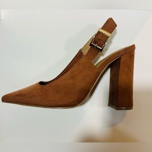 ASOS. ASOS shoes. Neutral . Nude. Tan. High heel. Chunky heel. Straps.